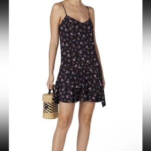 Thakoon Black Floral Sleeveless Dress mini short floral summer vacation feminine